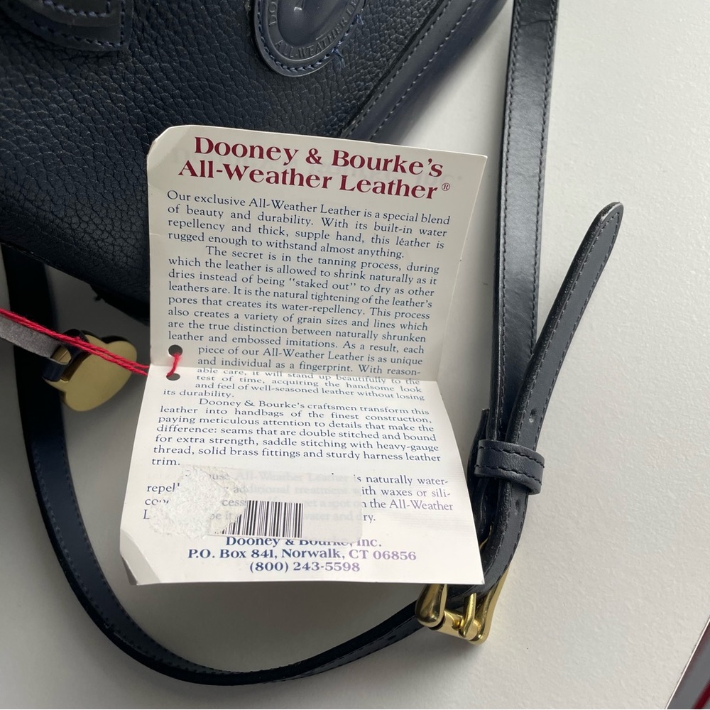 Dooney and Bourke Navy Blue Leather Mini Norfolk Bag crossbody bag - Picture 14 of 16